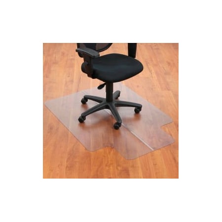 Interion® Office Chair Mat For Hard Floor - 36W X 48L With 20 X 10 Lip - Straight Edge